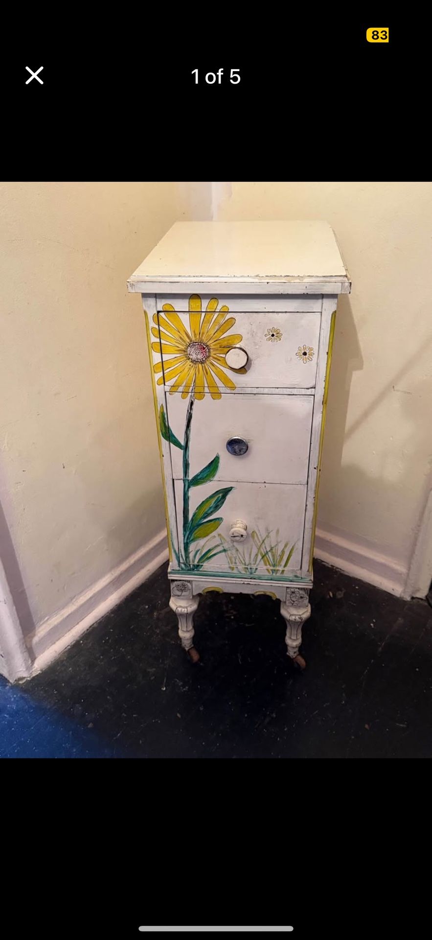 Antique Table On Wheels
