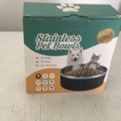 Brand New Stainless Purple Pet Bowl