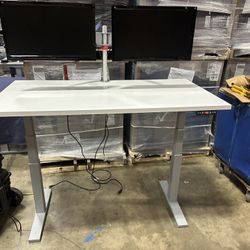 2 24” Viewsonic Monitors With Dual Sapper Arm Mount Bundle! We Also Have Standing Desks, Herman miller Chairs, File Cabs, And More Available!