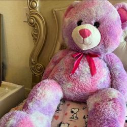 ✨HugFun International Huge 43” XL Huggable Teddy Bear – Pink Tie-Dye✨ 