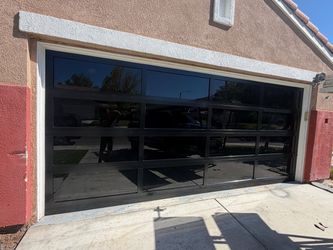 Modern Full-View Glass Panel Garage Door