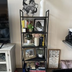 Set Of 2 Black Bookshelves 