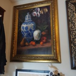 Peacock Vase Painting 