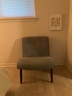 Blue Slipper Lounge Chair Modern