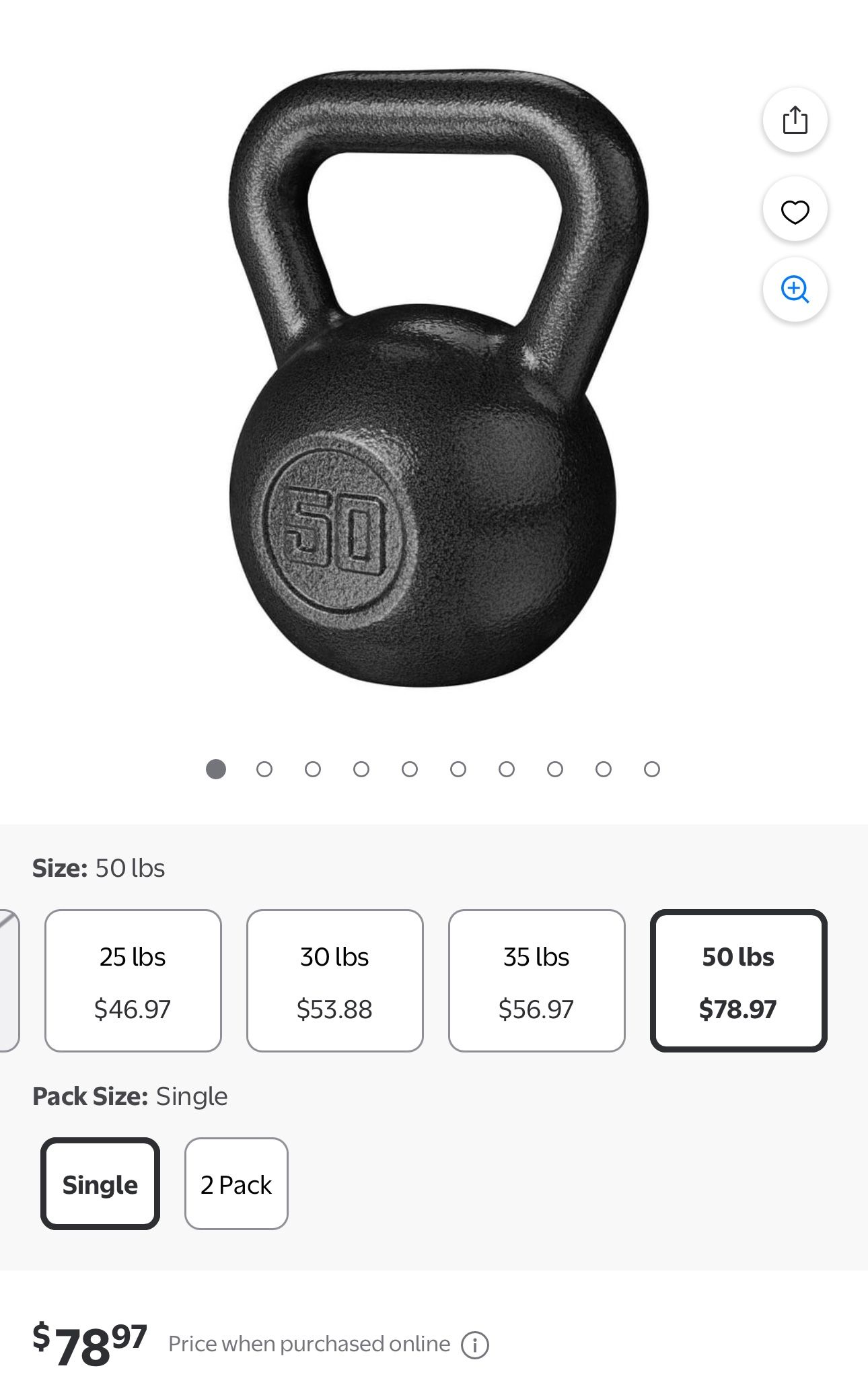 50 Pound Kettle Ball Brand New For Discounted Price Of $50