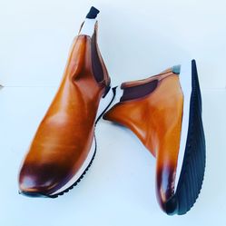Brown Leather Chelsea Boots In Sizes 8-12