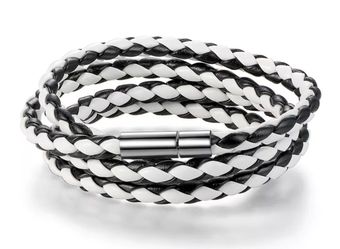 Multilayer leather style bracelet