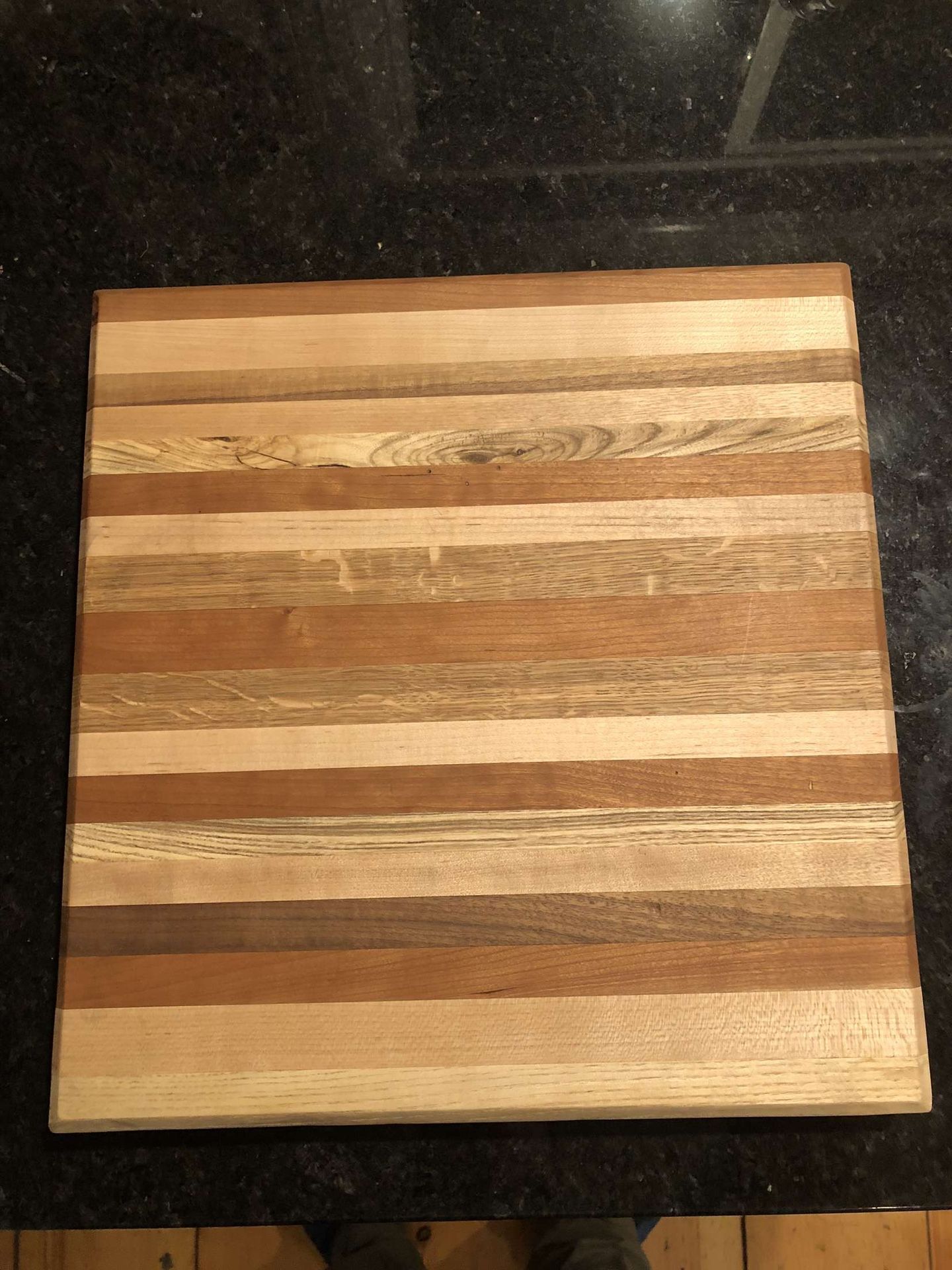 Black walnut ash maple White Oak cherry an exotic wood cutting board