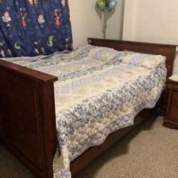 Bed and Nightstand 