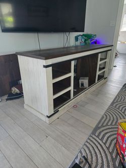 Wood tv stand