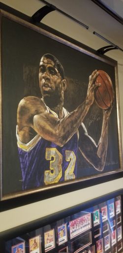 Magic Johnson Stephen Holland Limited Lithograph ARTIST PROOF 💜💛 Kobe Bryant Lebron James Upper Deck Jordan MJ Panini UDA Lakers Jersey Basketball