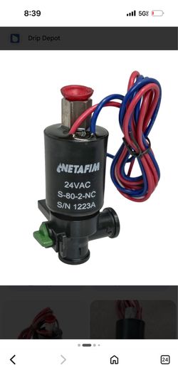 Netafim Replacement 24VAC Solenoid w/3 Way Base