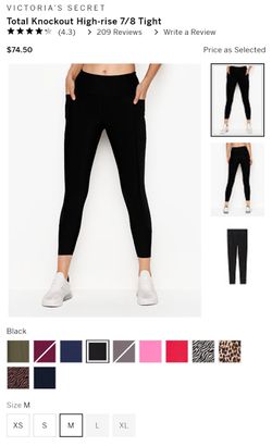 Brand New Victoria's Secret Sport Knockout High-Rise Leggings with pockets!  *Black!* for Sale in Fresno, CA - OfferUp