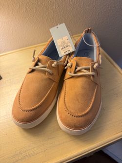Tan Suede Boat Shoes Size 3