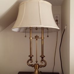Stiffel Lamp Solid Brass Double Base