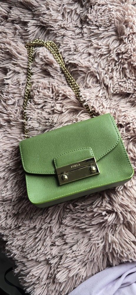 Furla Mini Metropolis Green Leather
