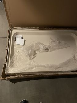 Swiss Madison Voltaire 60 in. L x 36 in. W Alcove Shower Pan Base with Center Drain in Biscuit 