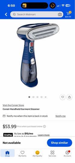 Conair Turbo ExtremeSteam Handheld Fabric Steamer Blue Model GS76XGD