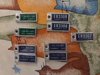 Canadian license plate keychains