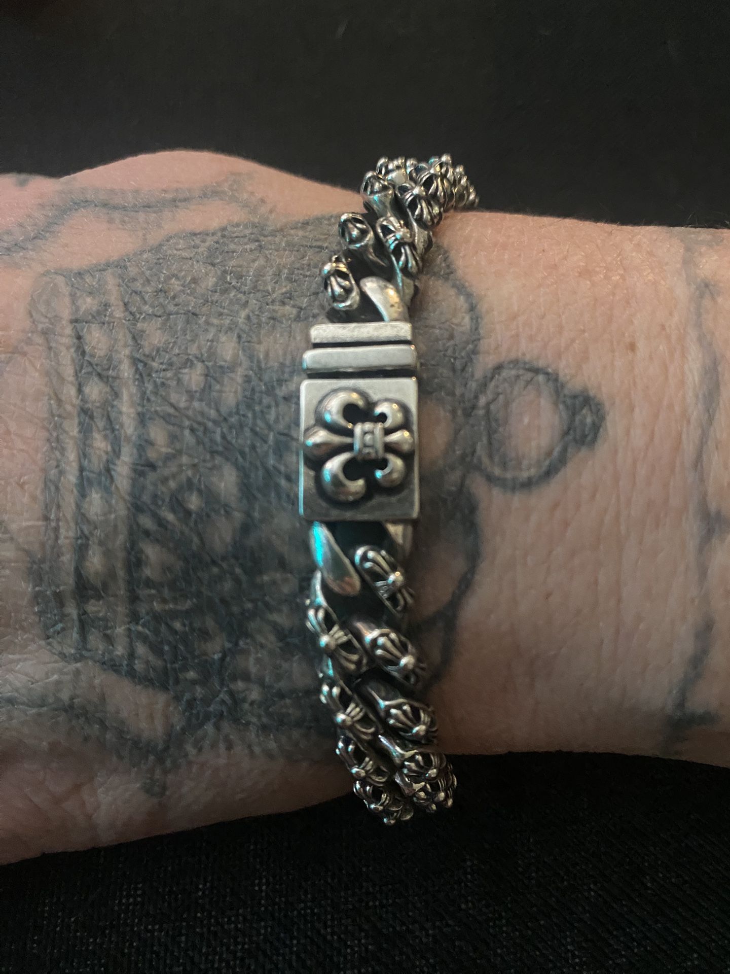 Vintage Chrome Hearts Sterling Silver Cross Link Bracelet – 1996 