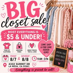 🎀✨ BIG CLOSET SALE! ✨🎀