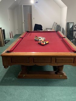 Oak Pool Table
