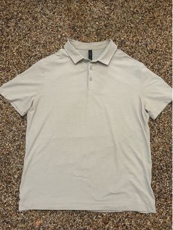 Lululemon Men's Beige Polo Shirt Size XL