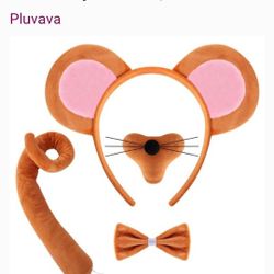 Mouse Costume Set For Adults 3 Blind Mice Costumes Mouse Ears Headband Tail Nose