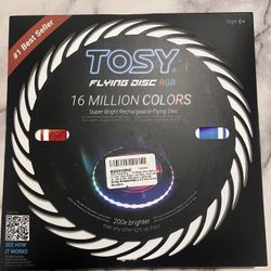Tosy Ultimate Disc Frisbee 16 million Colors Rechargeable Flying Disc-NEW