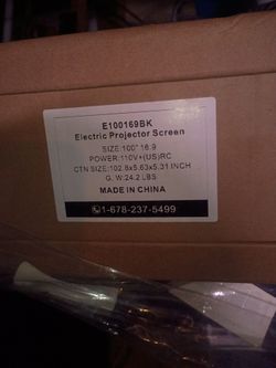 Electric projector screen 120"