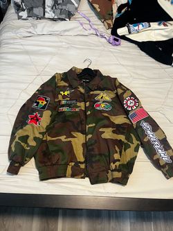 Homme + Femme Camo Bomber x FTY collab