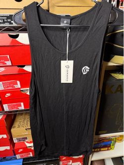 Gerardo Collection black tank top size large men’s brand new runs long  #activewear #fitness