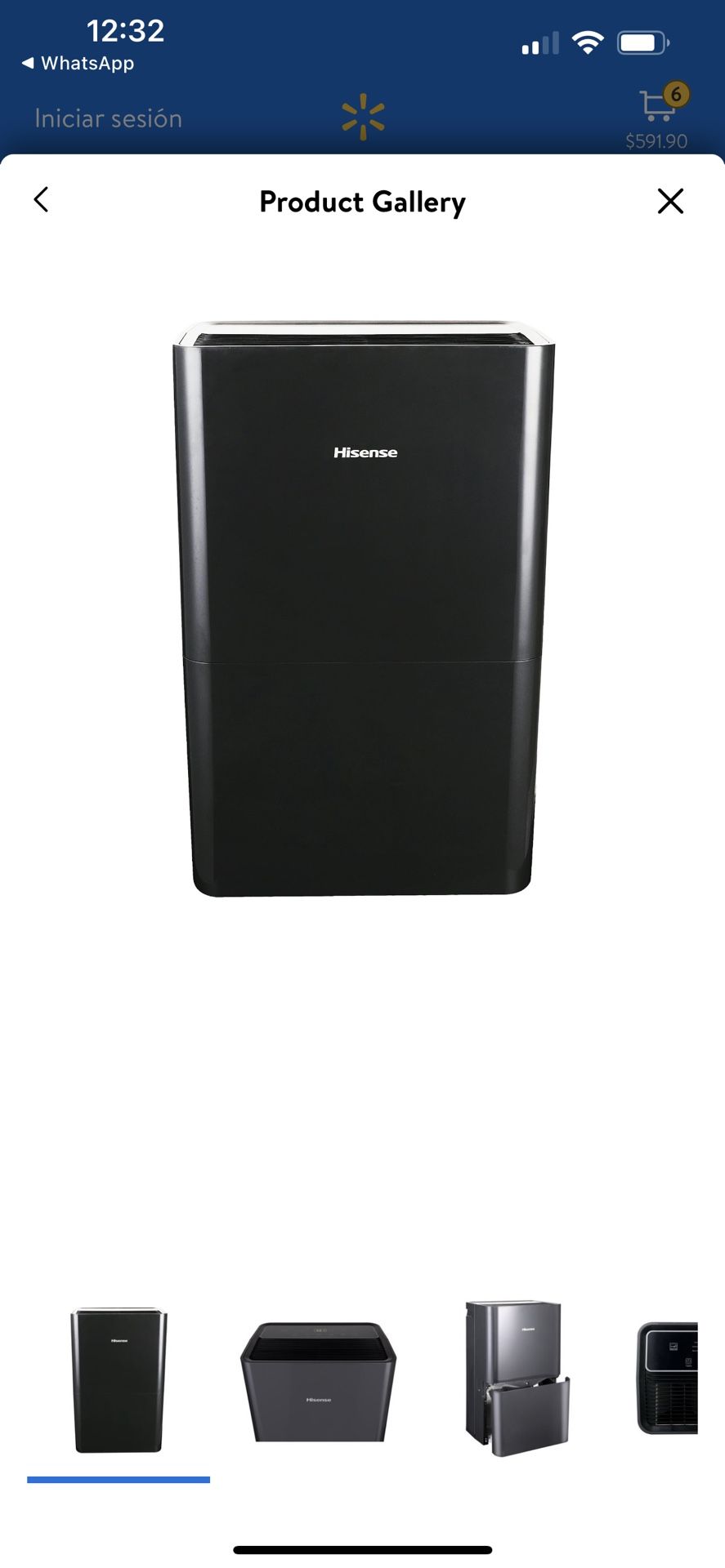 Hisense 50 Pint Dehumidifier with Built-In Pump, Energy Star