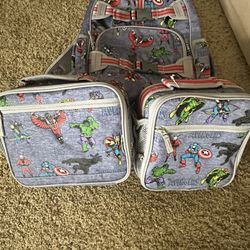 Pottery Barn Backpack And Lunchboxes Avengers 