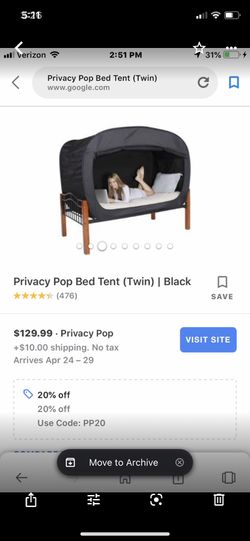 Personal pop up tent