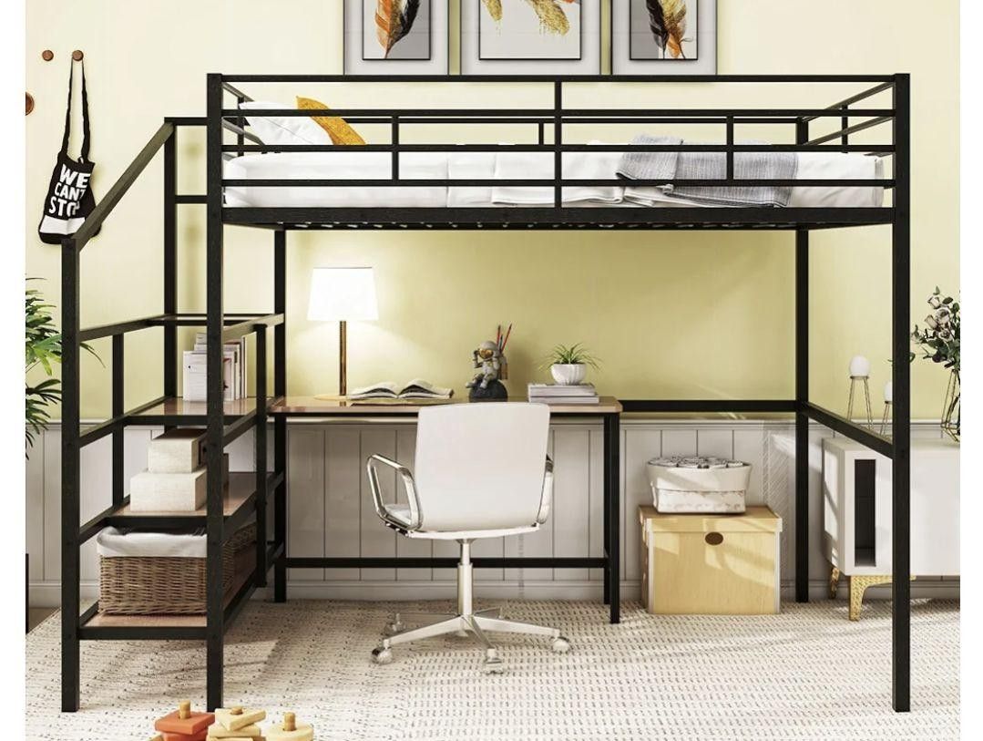 Loft bed with desk, full size