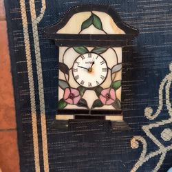 Stained Glass Antique Clock