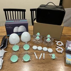 Elvie Double Electric Breast Pump w/ Carrying Bag & Extra Accessories Pre-owned