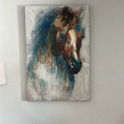 Textured Horse Canvas Print