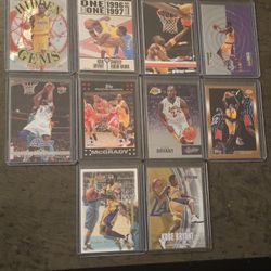 Kobe Bryant Basketball Cards! 10 Card Lot! Rare Insert! Rookie & Base Cards! 📈🔥