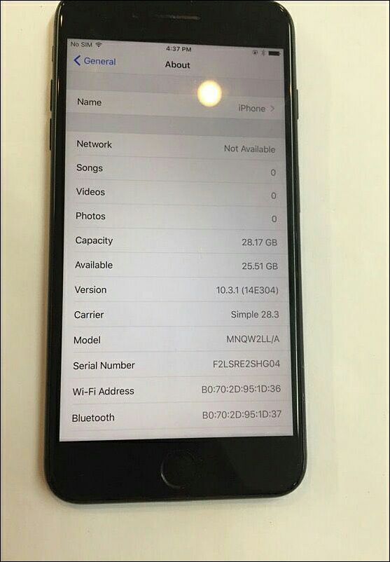 iPhone 7 plus- black, 32gb , clean IMEI, simple mobile, t-mobile, and metro pcs