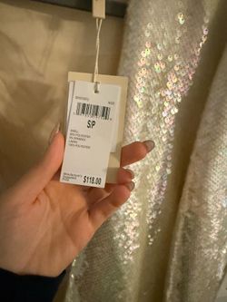 White sparkling coat