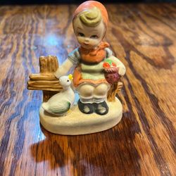 Hummel Style Vintage Girl Figurine