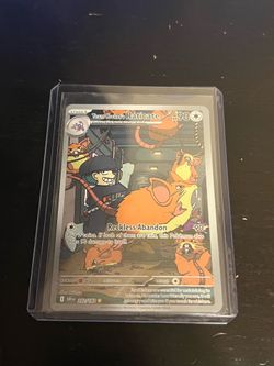 Team Rocket's Raticate 202/182 Illustration Rare Destined Rivals Pokemon
