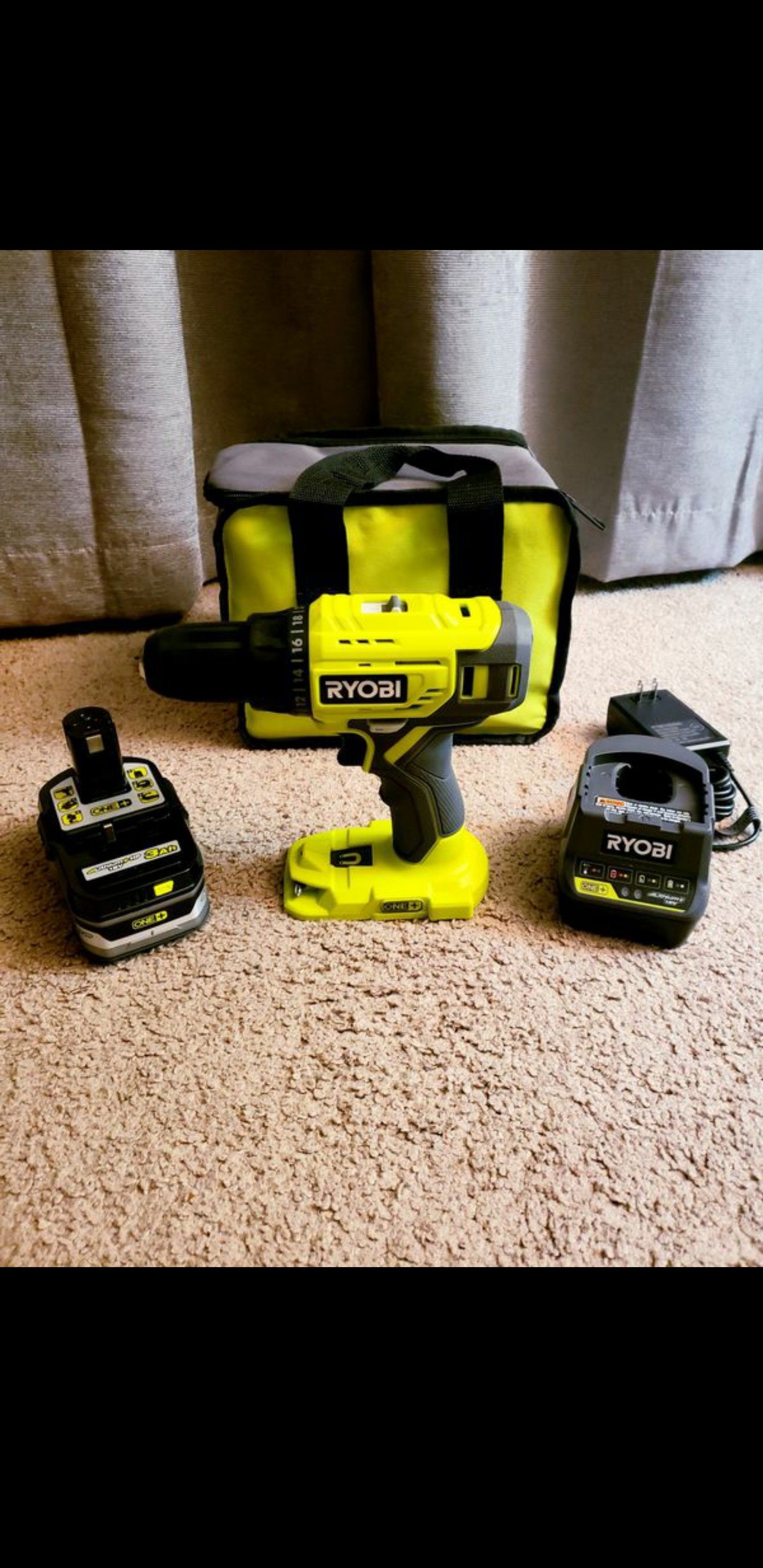 Ryobi one+ drill kit with 1.5ah battery *brand new*