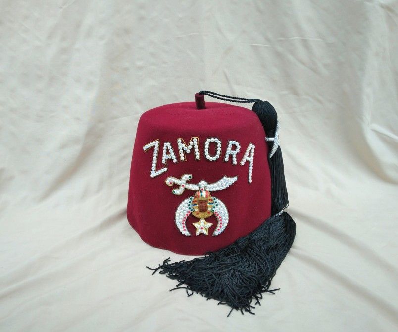 Vintage Zamora Fez Shriner Hat