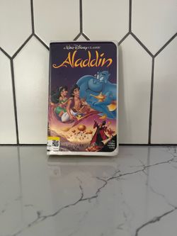 Vintage Rare 1662 Disney black diamond classic Aladdin with proof of purchase tag