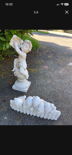 LOW PRICE MOVING- 2 GARDEN STATUES + BONUS FREE ONE
