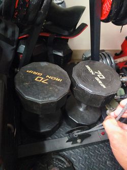 70lbs  dumbells