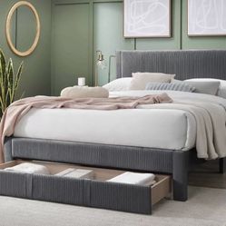 Queen Bed Frame With Storage And Mattress 